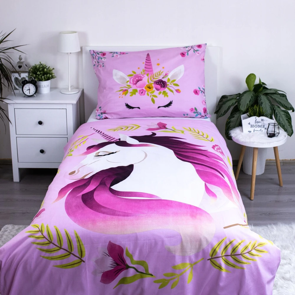 Jerry Fabrics Photoprints Sweet Home vaikiškas patalynės komplektas Flowers, 140x200, 2 dalių