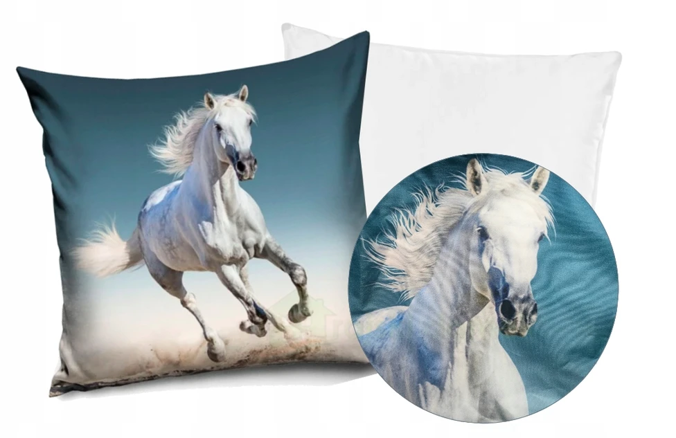Jerry Fabrics POSZEWKA NA PODUSZKĘ KOŃ KONIE 40X40 DZIECKA DZIECIĘCA + PODUSZKA 40X40