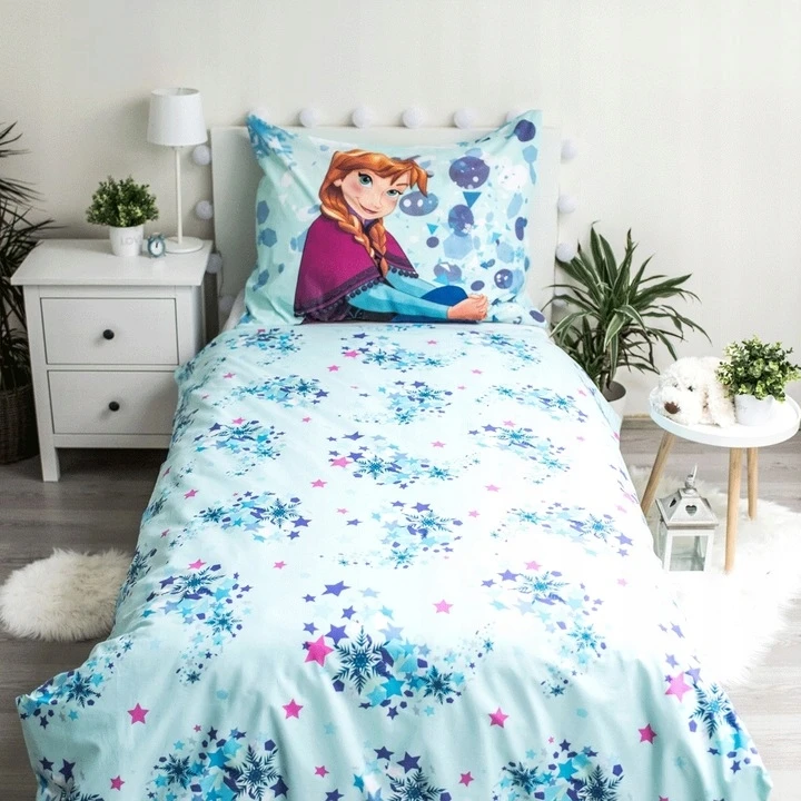 Jerry Fabrics SVĖTINTI ŠALDYTA PATALYNĖ 140x200cm FROZEN DISNEY ELSA ANNA