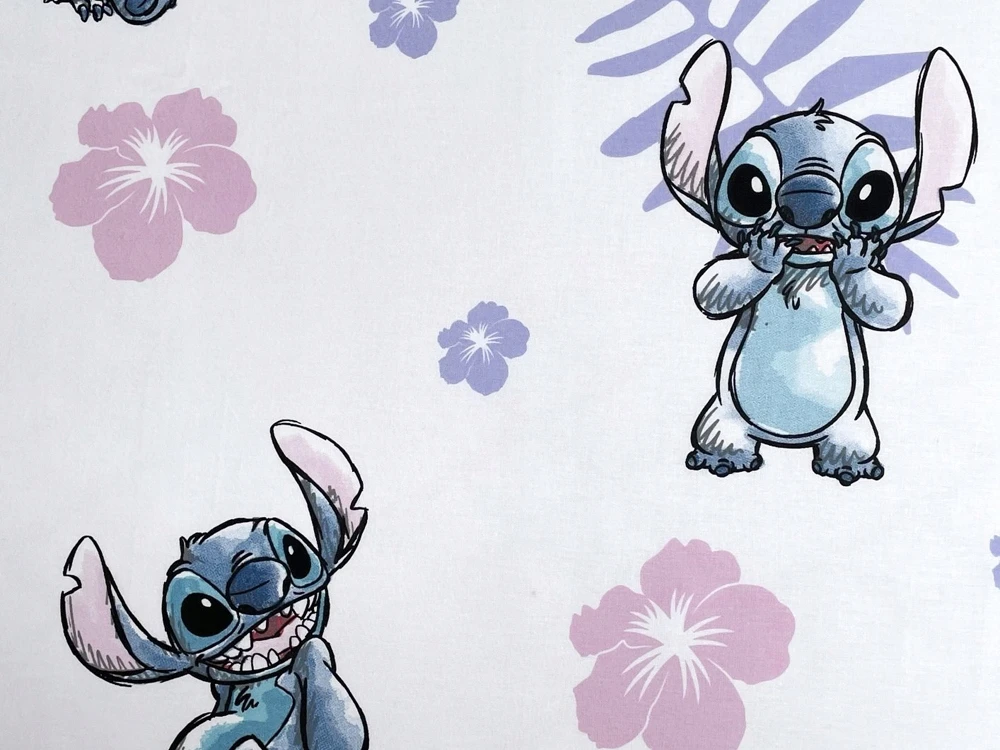 Jerry Fabrics Lilo and Stitch Vaikiška paklodė su guma, 90x200+25 cm