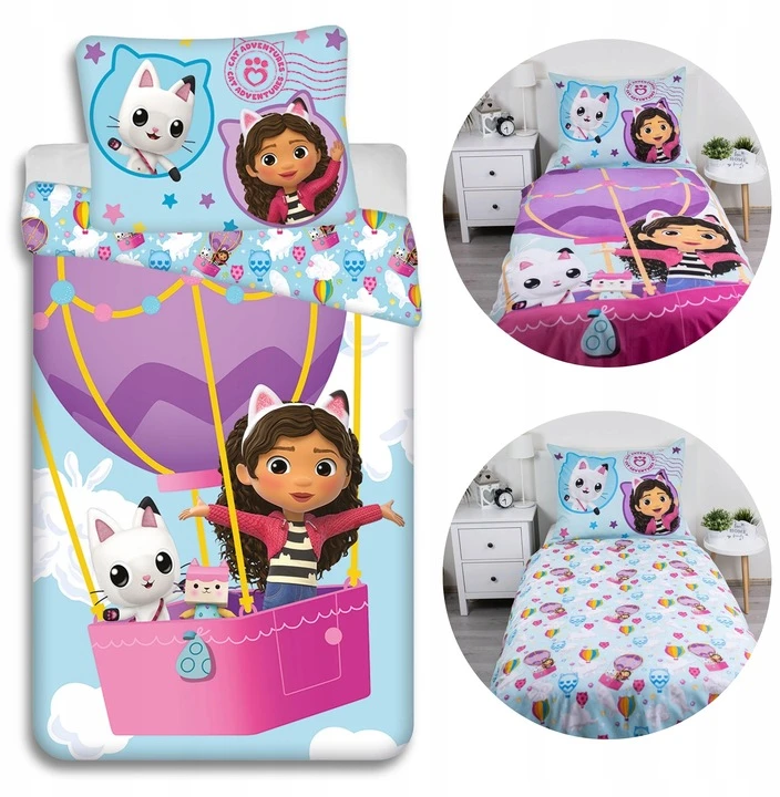 Jerry Fabrics Vaikiškas patalynės komplektas Gabby's Dollhouse Balloon, 140×200, 2 dalių