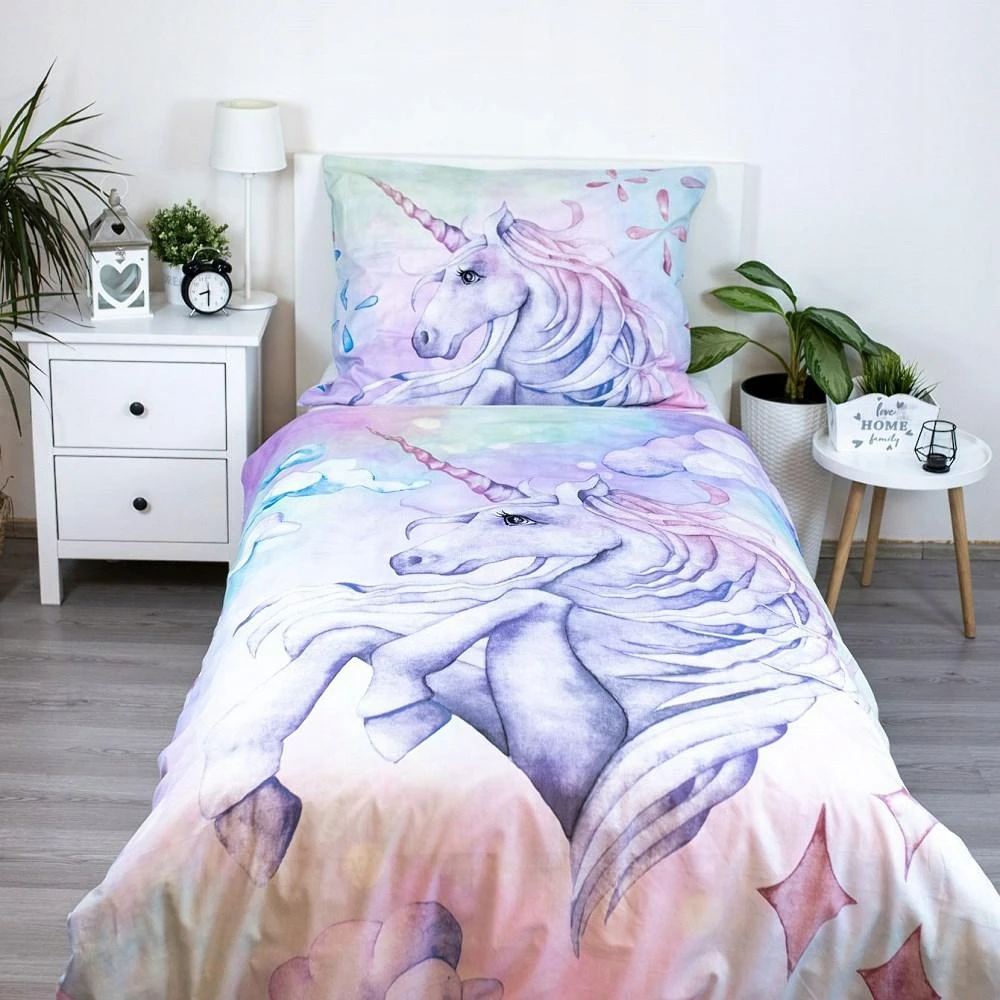Jerry Fabrics vaikiškas patalynės komplektas Unicorn, 140x200, 2 dalių