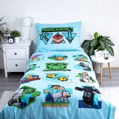 Jerry Fabrics vaikiškas patalynės komplektas Minecraft, 140x200, 2 dalių