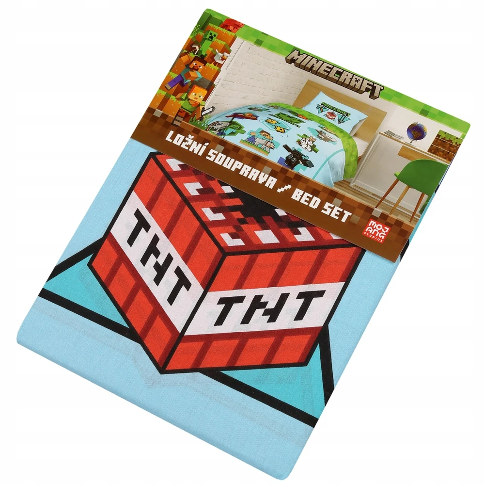 Jerry Fabrics vaikiškas patalynės komplektas Minecraft, 140x200, 2 dalių