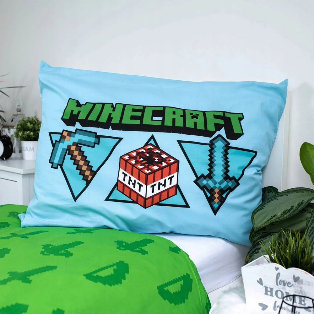 Jerry Fabrics vaikiškas patalynės komplektas Minecraft, 140x200, 2 dalių
