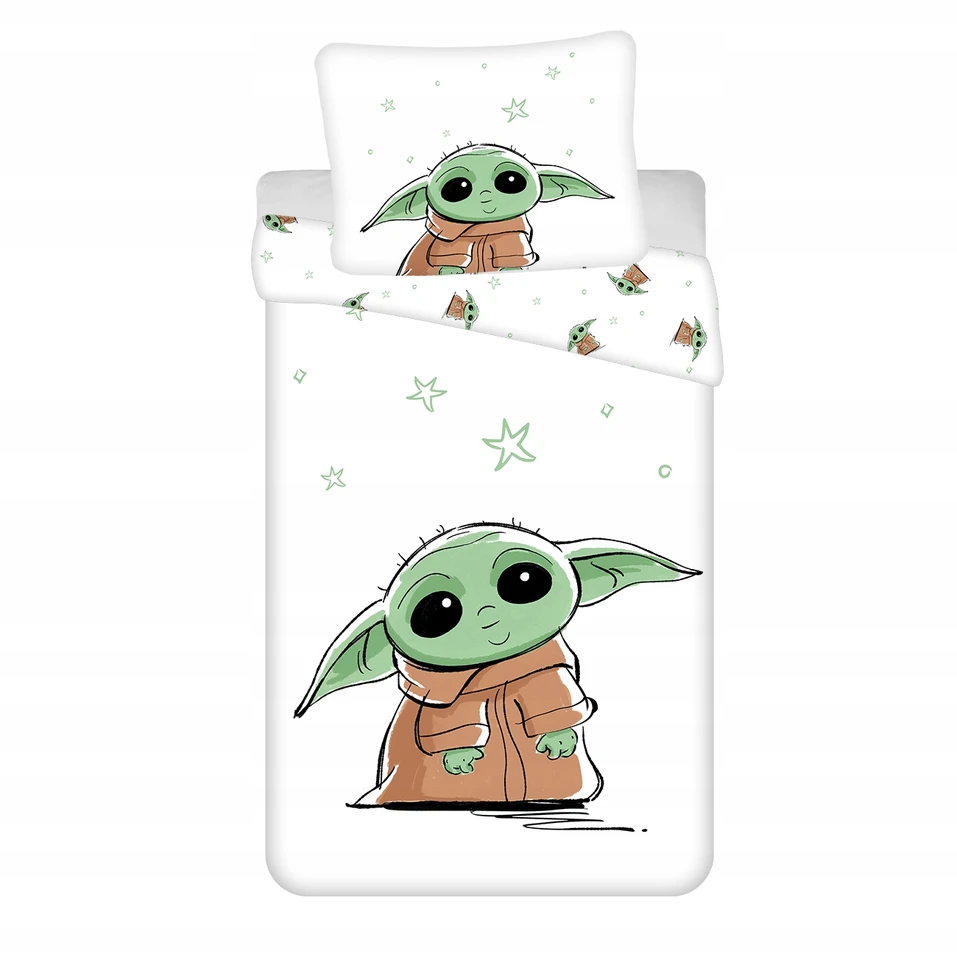 Jerry Fabrics Vaikiškas patalynės komplektas Star Wars Baby Yoda, 140x200 cm, 2 dalių
