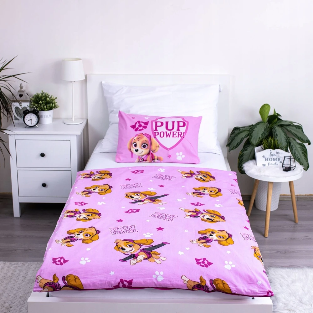 Jerry Fabrics VAIKŲ PATALĖS 140x200 LETENĖS PATROLĖS PATROLĖS ŠUNYS ŠUNYS 100% MEDVILNĖ
