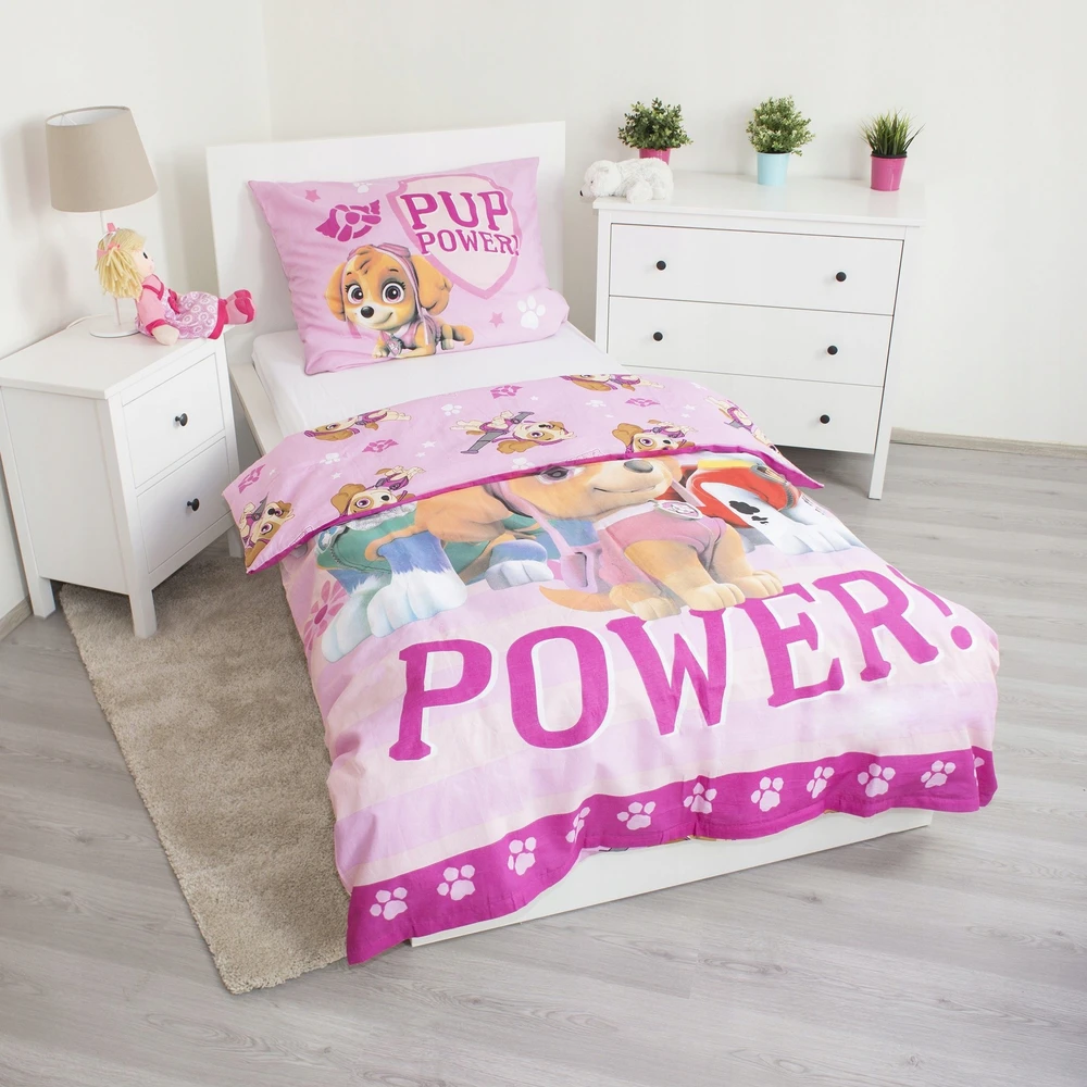 Jerry Fabrics VAIKŲ PATALĖS 140x200 LETENĖS PATROLĖS PATROLĖS ŠUNYS ŠUNYS 100% MEDVILNĖ