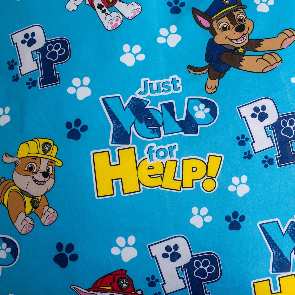 Jerry Fabrics VAIKŲ PATALĖS 140x200 LETENĖS PATROLĖS PATROLĖS ŠUNYS ŠUNYS 100% MEDVILNĖ