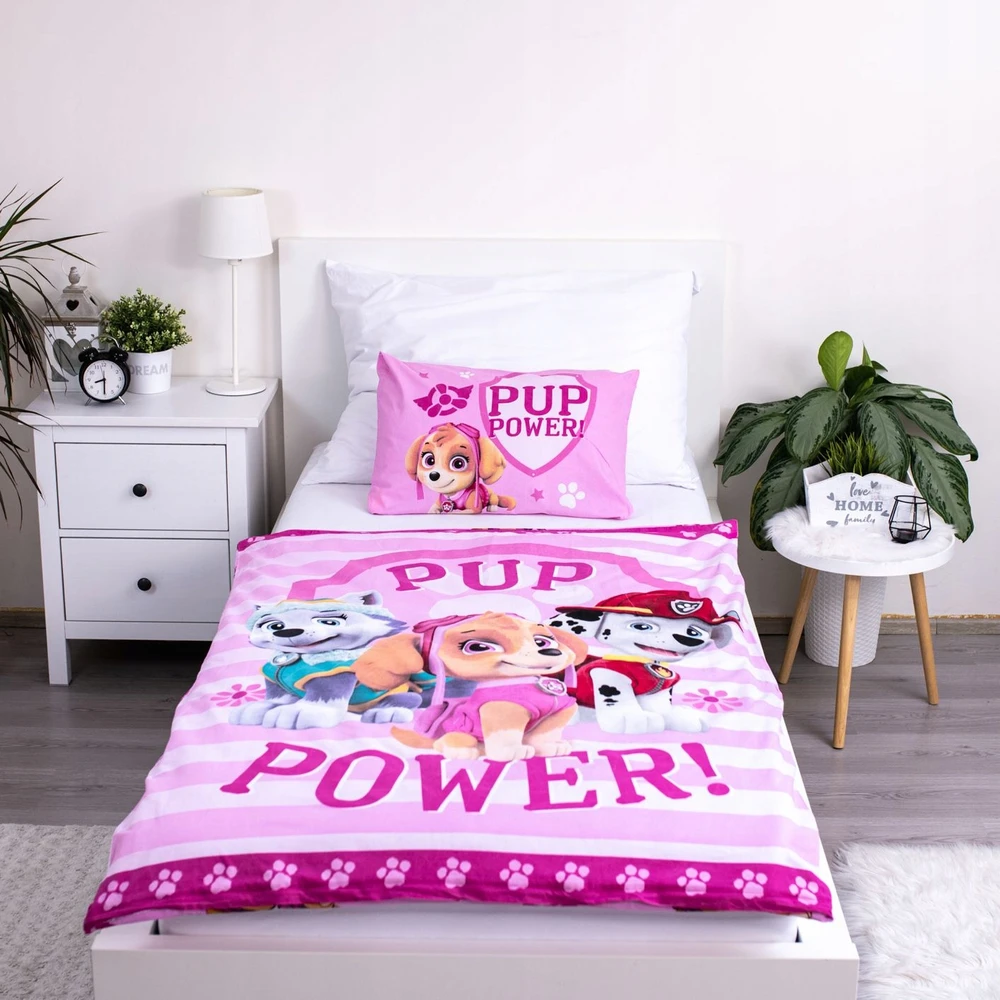 Jerry Fabrics VAIKŲ PATALĖS 140x200 LETENĖS PATROLĖS PATROLĖS ŠUNYS ŠUNYS 100% MEDVILNĖ