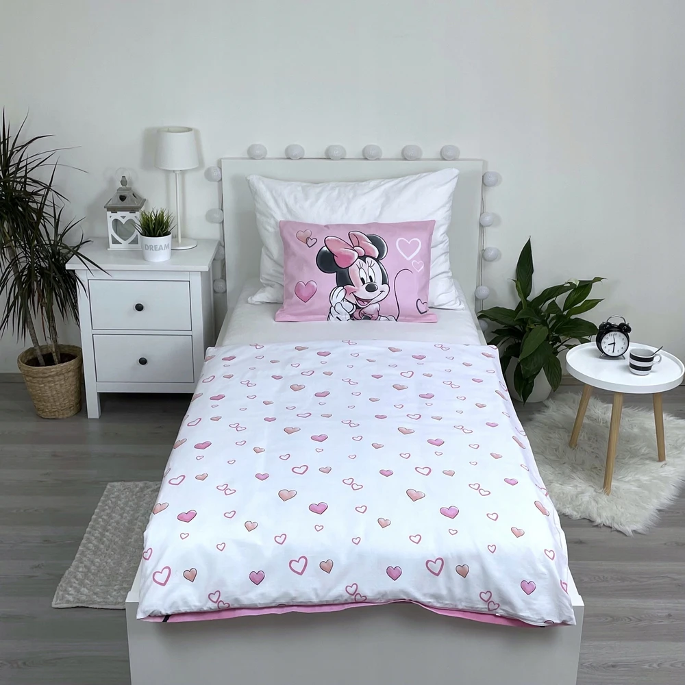 Jerry Fabrics VAIKŲ PATALYS 100x135 MEDVILNĖ DISNEY MINI MINNIE MOUSE