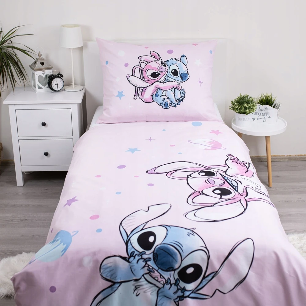 Jerry Fabrics VAIKŲ PATALYS 140X200 LILO IR SIŪSTIS JAUNIMO MEDVILNĖ 70X90