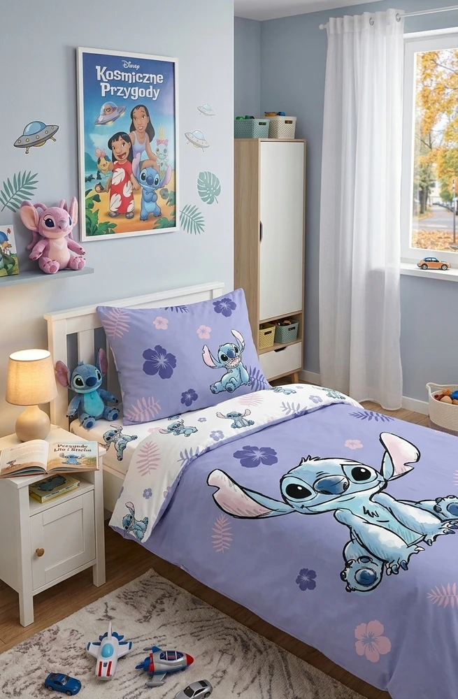 Jerry Fabrics VAIKŲ PATALYS 140X200 LILO IR SIŪSTIS JAUNIMO MEDVILNĖ 70X90 DISNEY