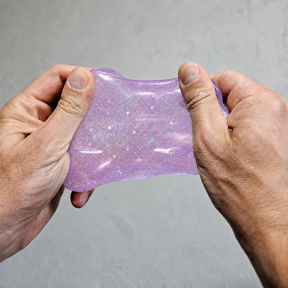Jhc E Commerce Blizgučiai nuo streso meškiukas Squishy Gniotek Sensory Squeeze Violetinė