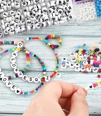 Jhc E Commerce Didelis karoliukų rinkinys papuošalams kurti