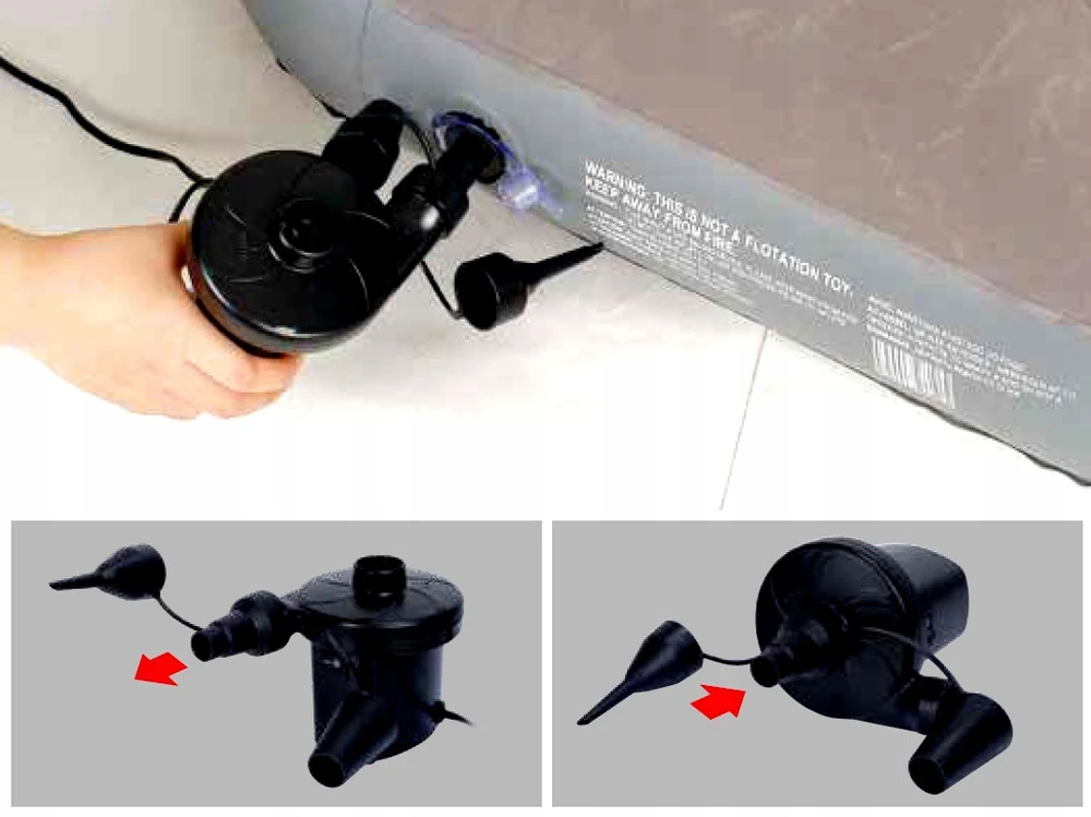 Jilong Elektrinė pompka 12v/230v su 3 antgaliais čiužiniams