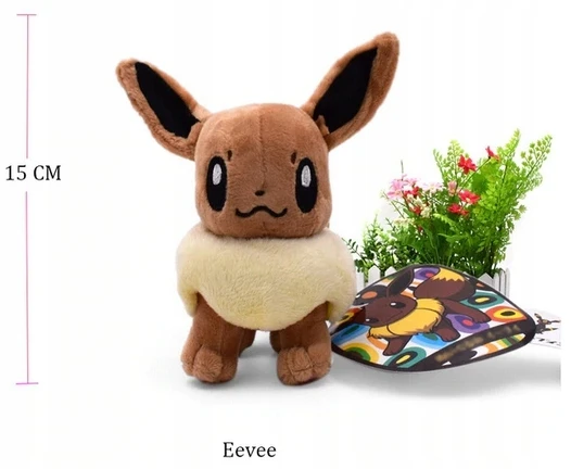 Jinx Eevee Pokemon talismanas žaislas Pikachu Go Pokemon pliušinis apkabinimas