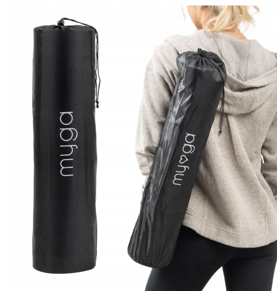 Jogos kilimėlio dėklas Myga Carry Bag, juodas, poliesteris, 70 cm