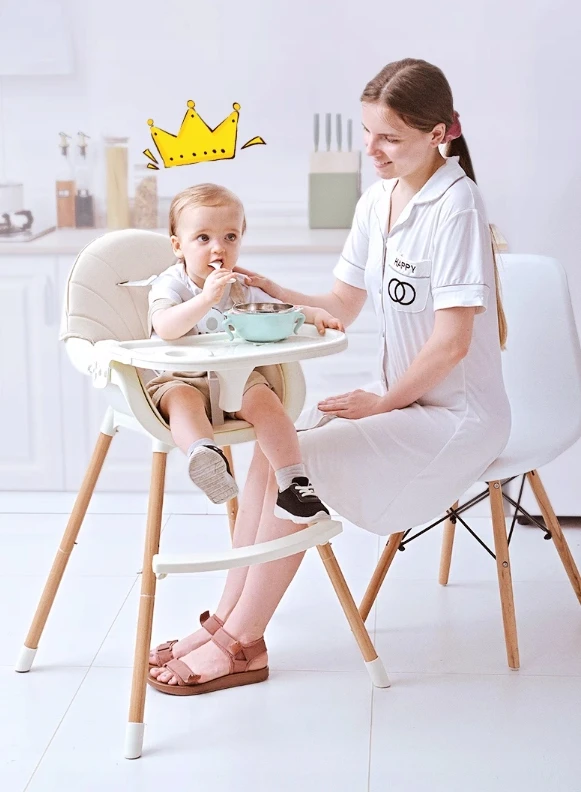Jokomisiada Aukšta kėdė, šėrimo kėdės rinkinys 6in1