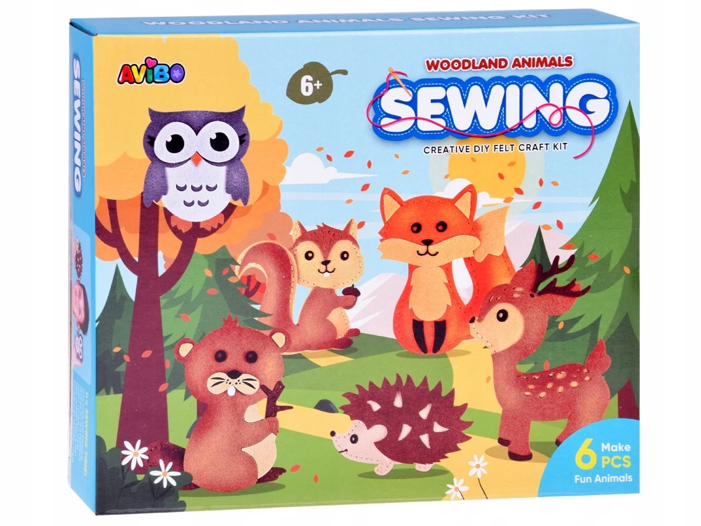 Jokomisiada DIY creative kit forest animals felt set ZA5274