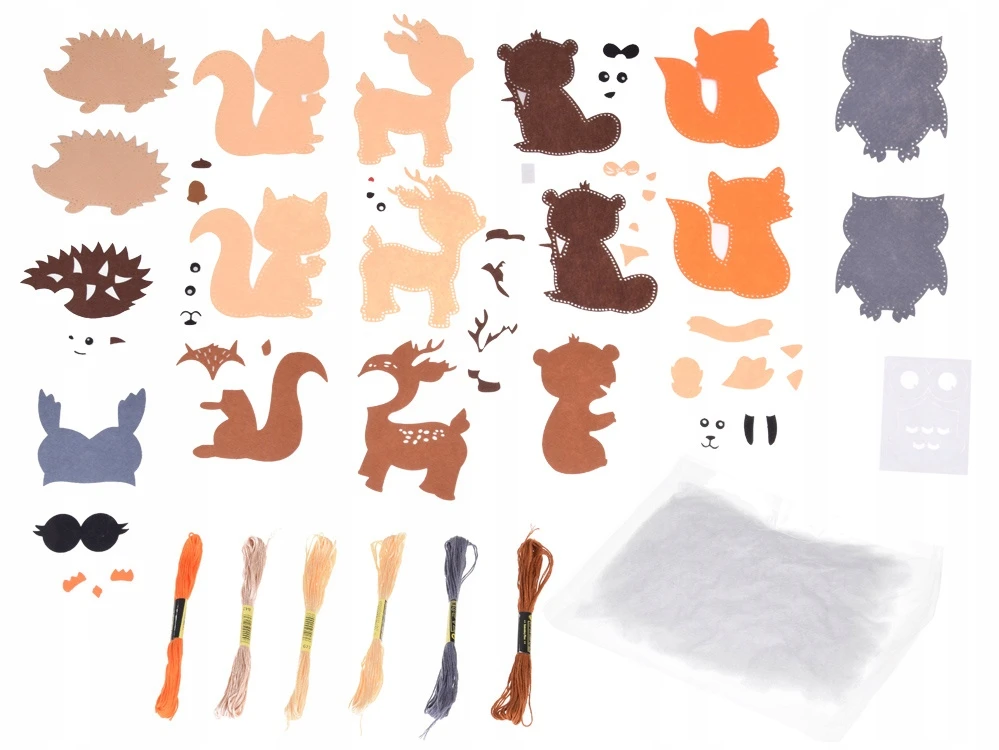 Jokomisiada DIY creative kit forest animals felt set ZA5274