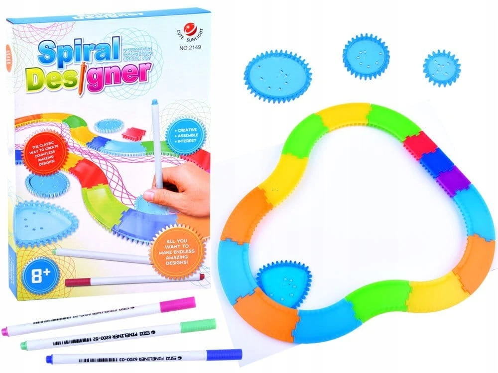 Jokomisiada Spirograph Set educational toy spirals Drawing aid TA0080