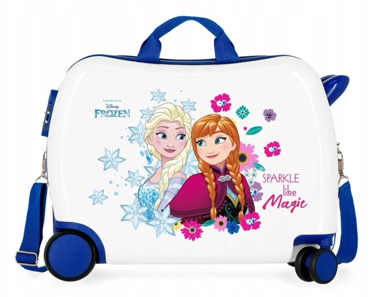 Joumma Bags Vaikiškas kelioninis lagaminas ant ratukų / DISNEY FROZEN Sparkle balansinis dviratis, 34L,