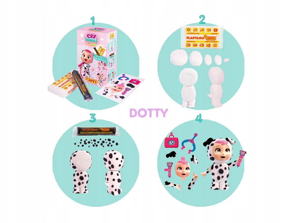 Jovi Cry Babies Dotty plastilino formavimo rinkinys vaikams