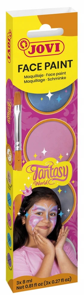 Jovi "fantasy" veido dažų rinkinys - 3 kreminiai dažai, 3+