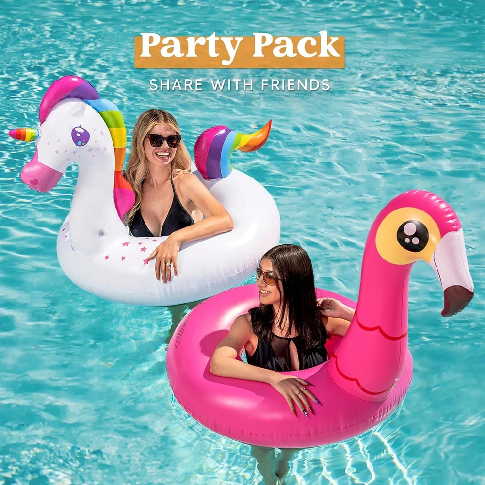 JOYIN 2 pakuotės pripučiamų vienaragio ir flamingo čiužinių