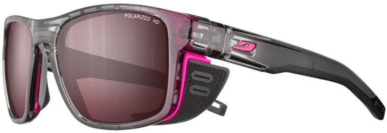 Prancūzija Julbo Shield M pilkas/fluo pink SP HD 3 polarized saulės akiniai