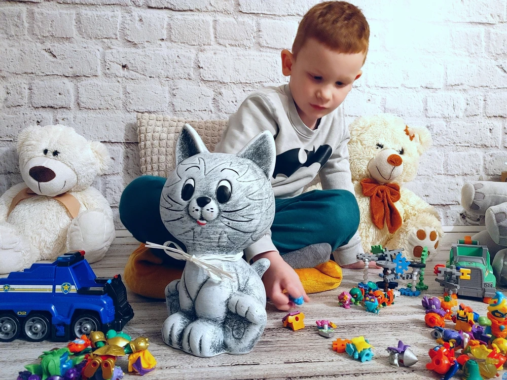 Juliette CAT Piggy bank, įlaužiamas, didelis ir erdvus, NE ATIDARYMAS, XXL taupyklė