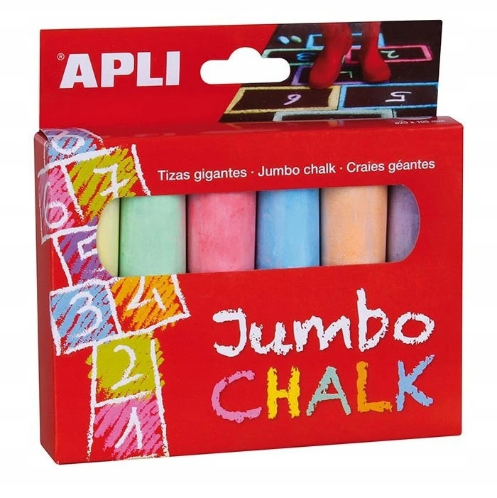 Jumbo Apli Kids kreidelės - 6 spalvos
