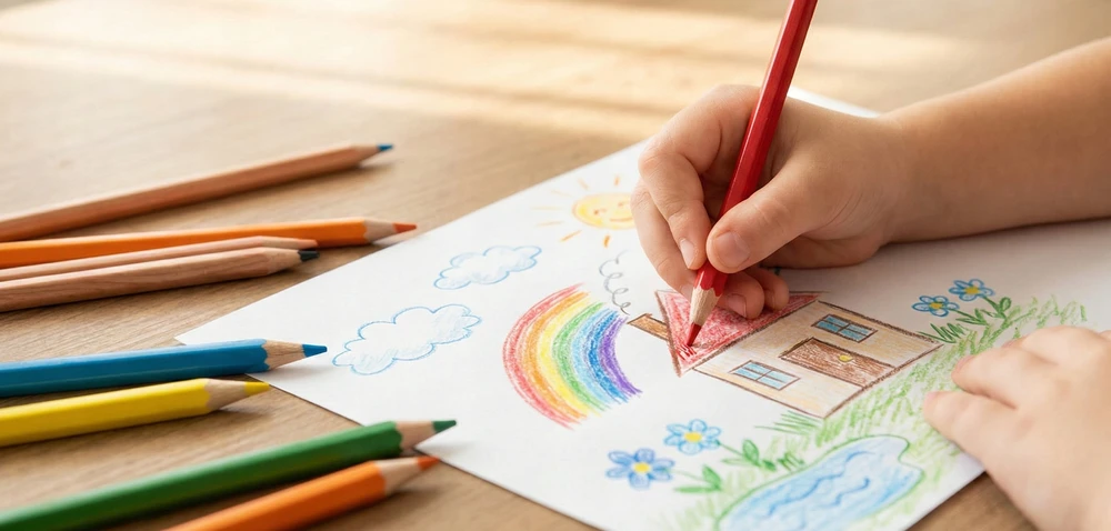 Jumbo Astrakids Vienaragis spalvoti pieštukai - 12 spalvų