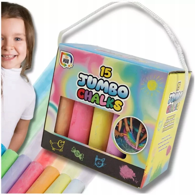 Jumbo storio grindinio kreida 15 el.