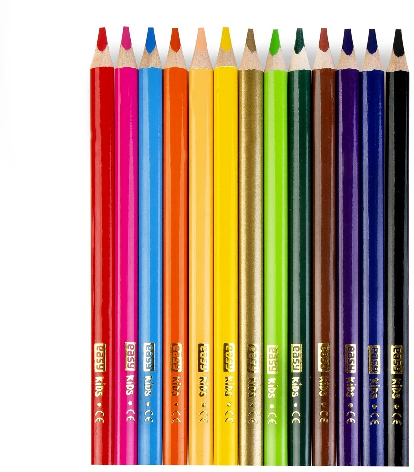 Jumbo trikampiai pieštukai 13 spalvų EASY - Easy Stationery