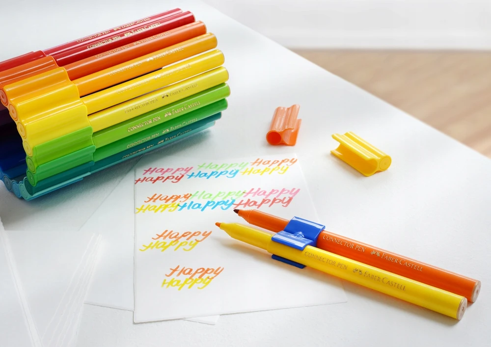 Flomasteriai Faber-Castell Connector felt-tip, 60 spalvų