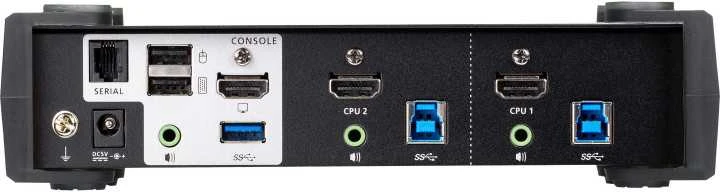 Aten | 2 prievadų USB 3.0 4K HDMI KVMP komutatorius su garso maišytuvo režimu | CS1822