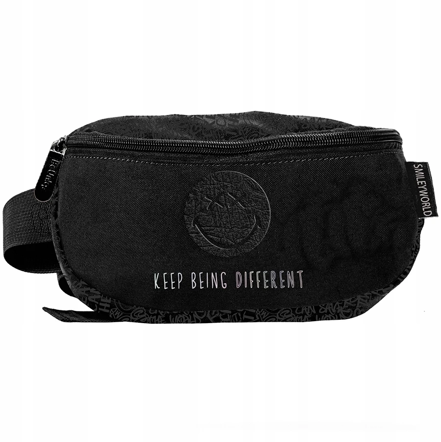Juoda "smileyworld" stiliaus juosmens krepšys "beuniq" - unisex