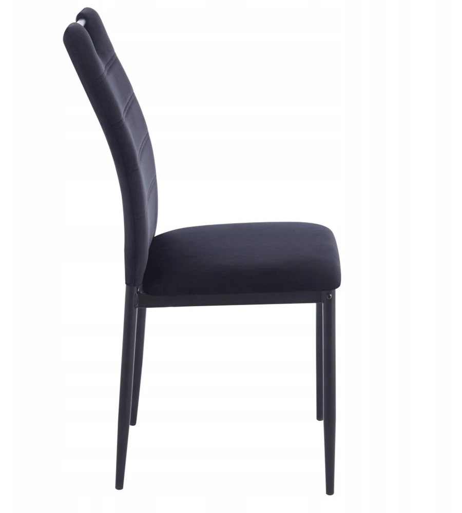 Juodas aksominė kėdė su RANKENA svetainei Modern Furnitex