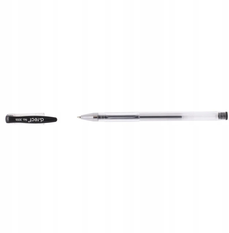 Juodas gelinis rašiklis D.rect 3006/2603, 0.3mm