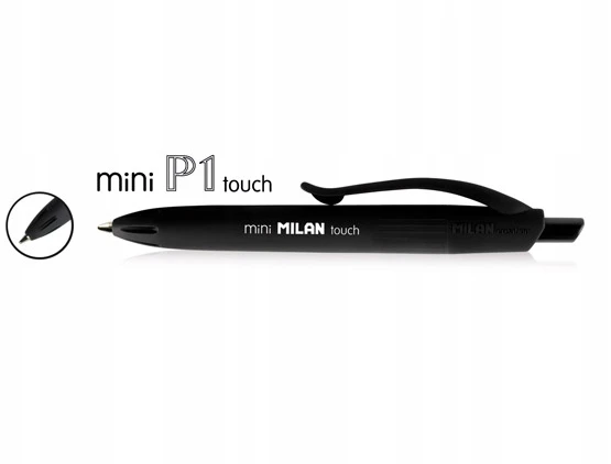Juodas "milan P1 Touch Mini" rutulinis rašiklis