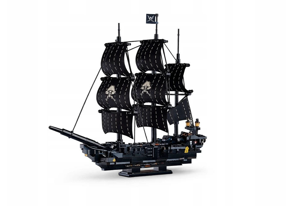 Juodas Pearl Pirate Ship Dark Pearl 774 Blocks Pirate Ship Model 8+
