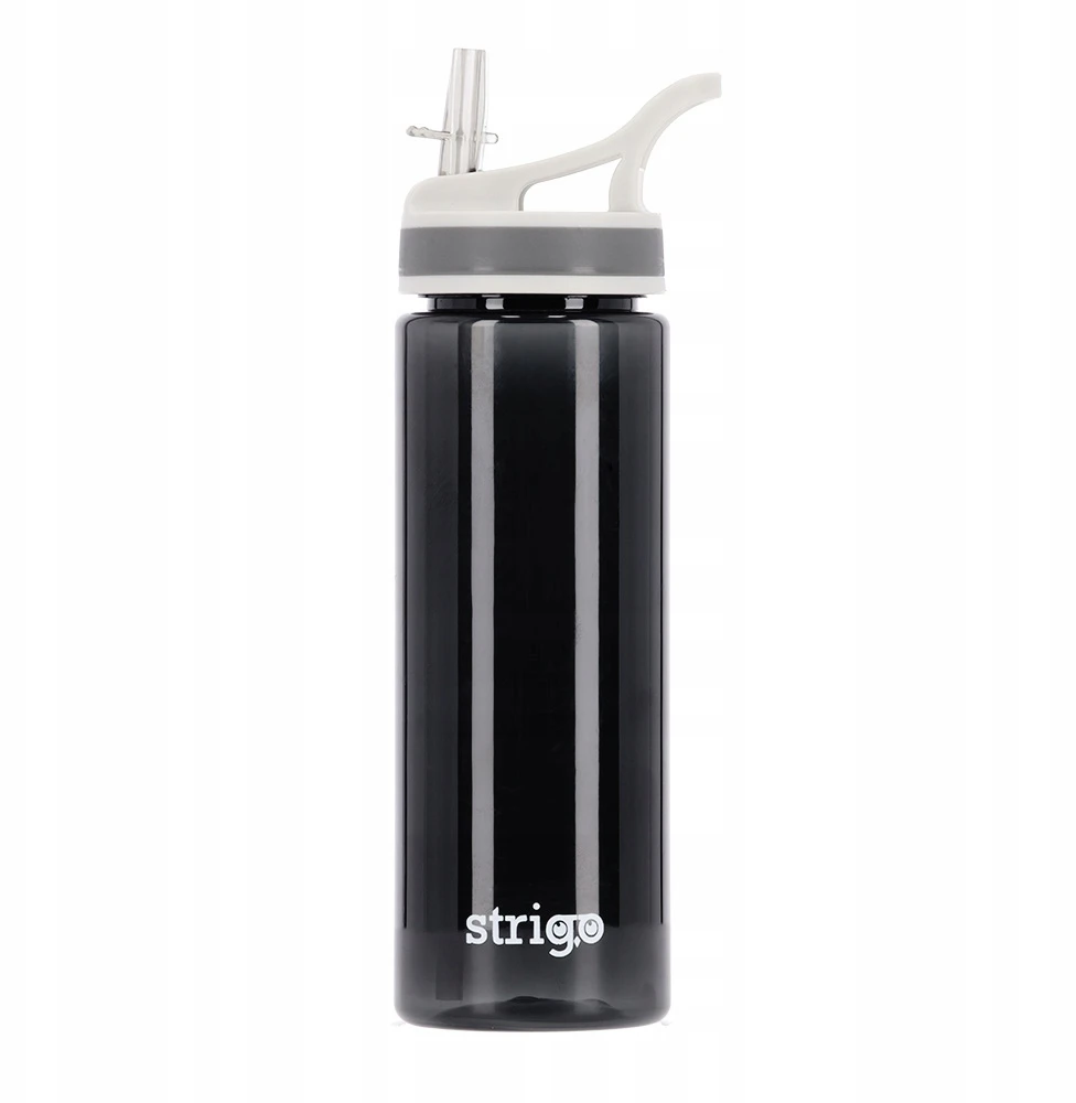 Juodas Strigo gertuvė 600ml su šiaudeliu