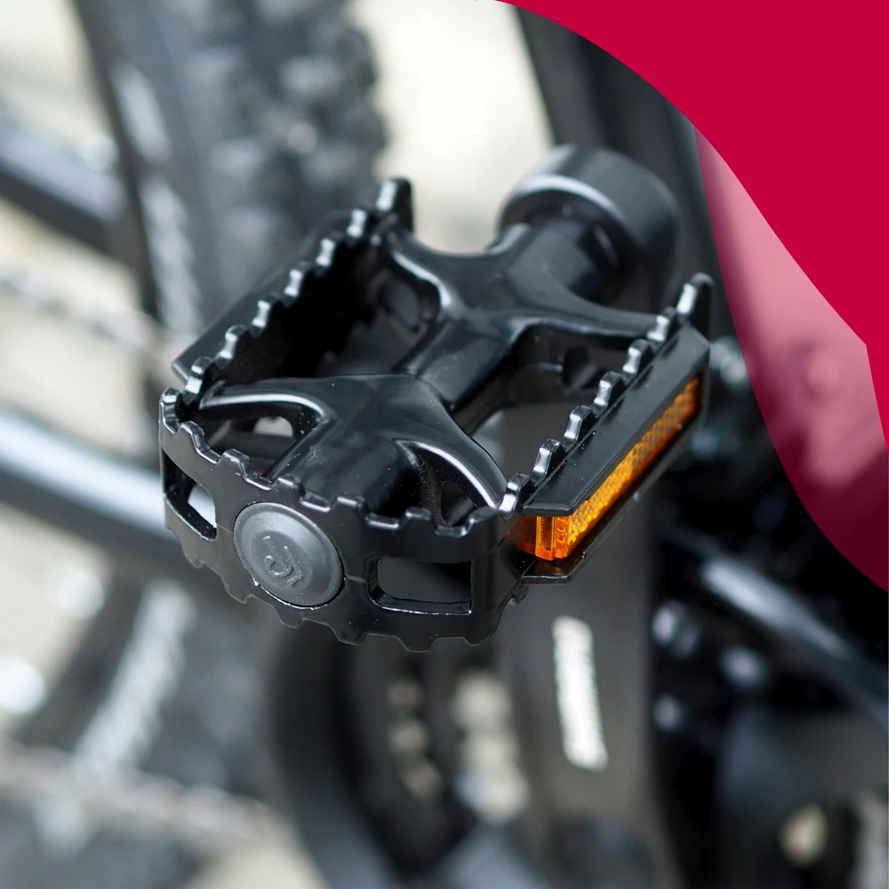 Juodi VELOXO TrailBlaze dviračio pedalai, tvirtos aliuminio MTB platformos