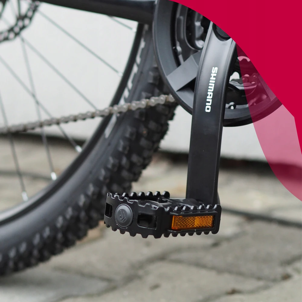 Juodi VELOXO TrailBlaze dviračio pedalai, tvirtos aliuminio MTB platformos