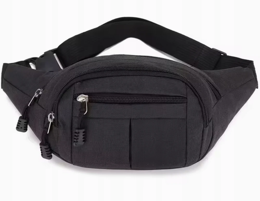 Juosmens diržas juosmens krepšys, Juodas, NEPERSPILDIMAS, moteriškas, vyriškas