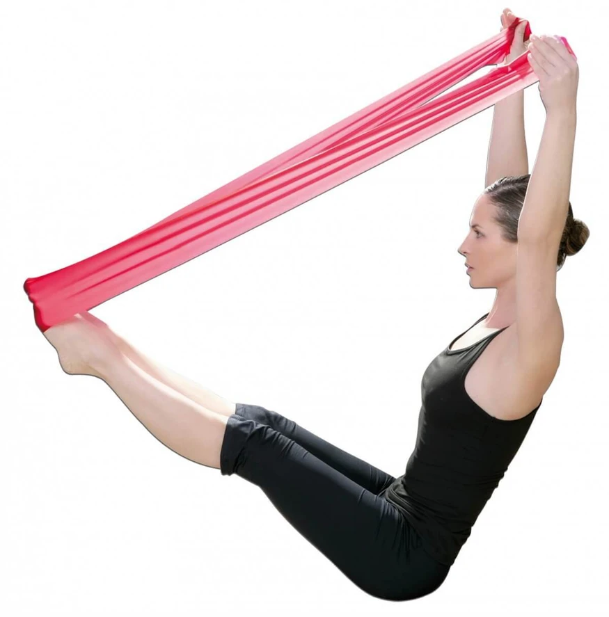 Juosta mankštai LATEX BAND (stipri) 120cm red
