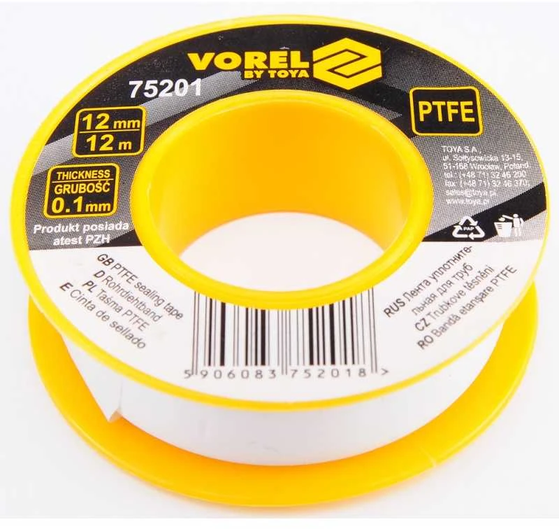 VOREL TEFLON JUOSTOS 15m*19mm*0,2mm 75202