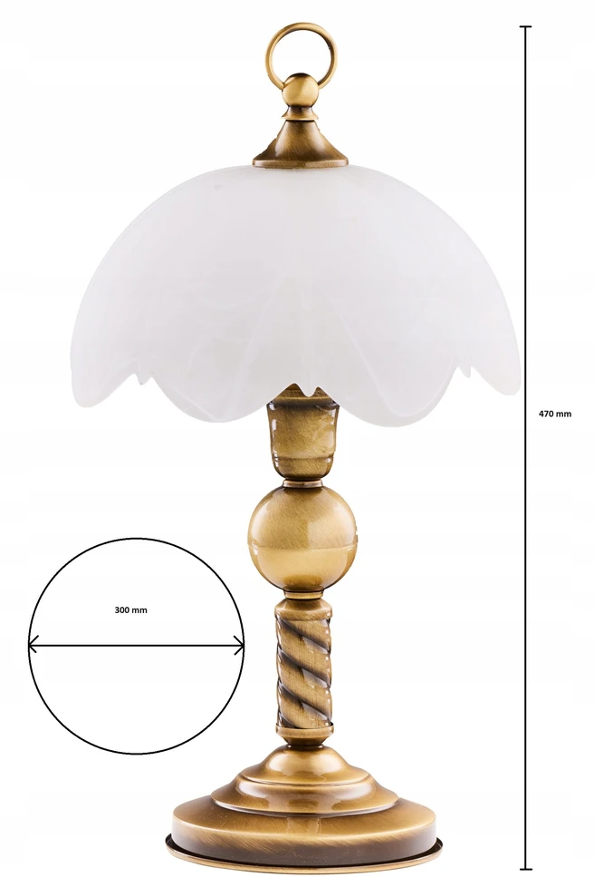 JUPITER klasyczna lampa biurkowa patynowana 0006